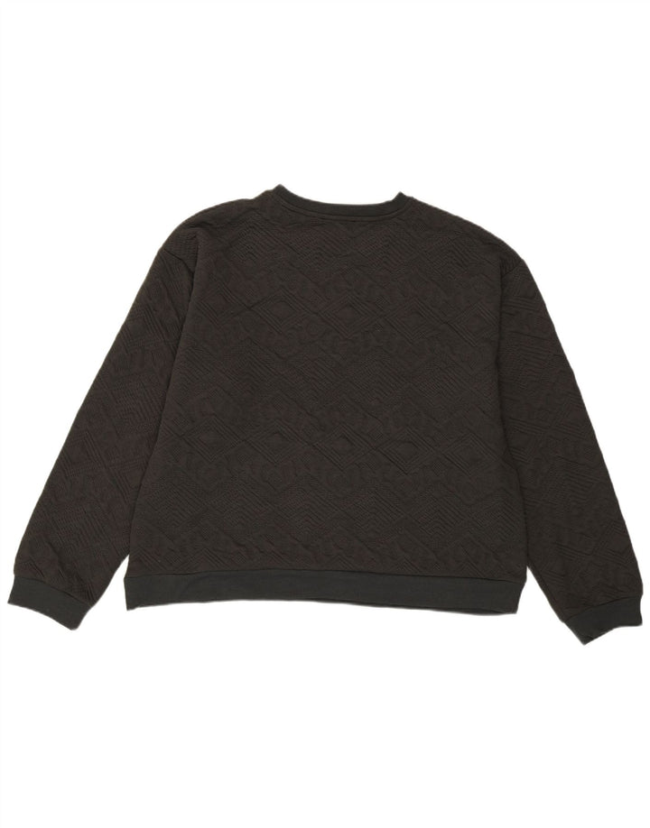 Zara Mujer Crop Sweater UK 44 Poliéster geométrico gris grande