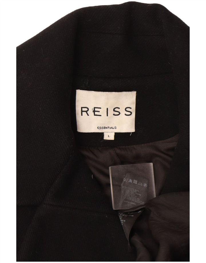 Abrigo Reiss para mujer Reino Unido 44 Grande Lana negra