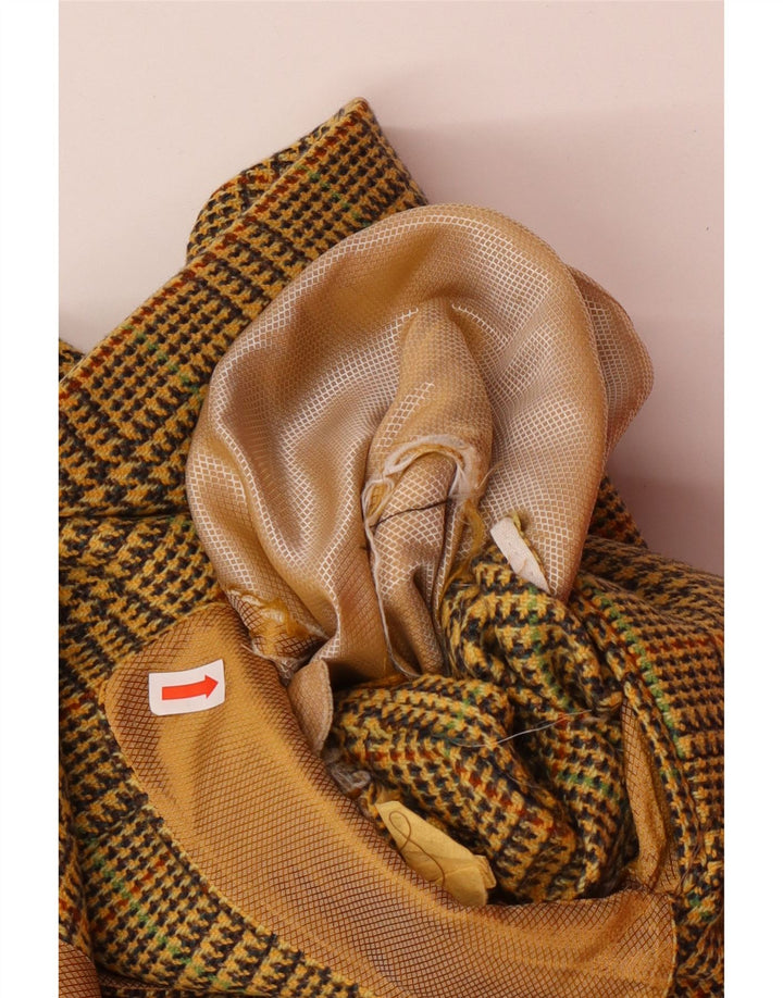 BYBLOS Chaqueta tipo blazer de 3 botones para hombre IT 54 2XL Pata de gallo amarilla