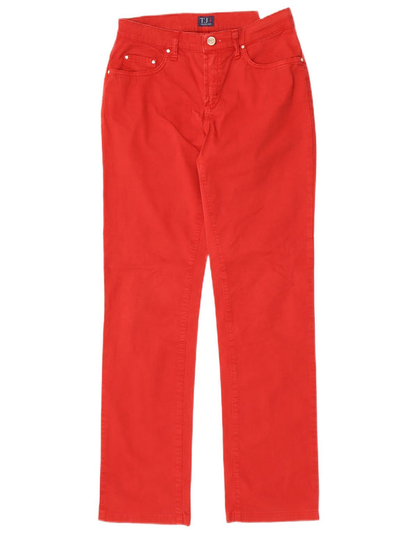 Pantalón Casual Mujer Trussardi Recto W26 L30 Algodón Rojo
