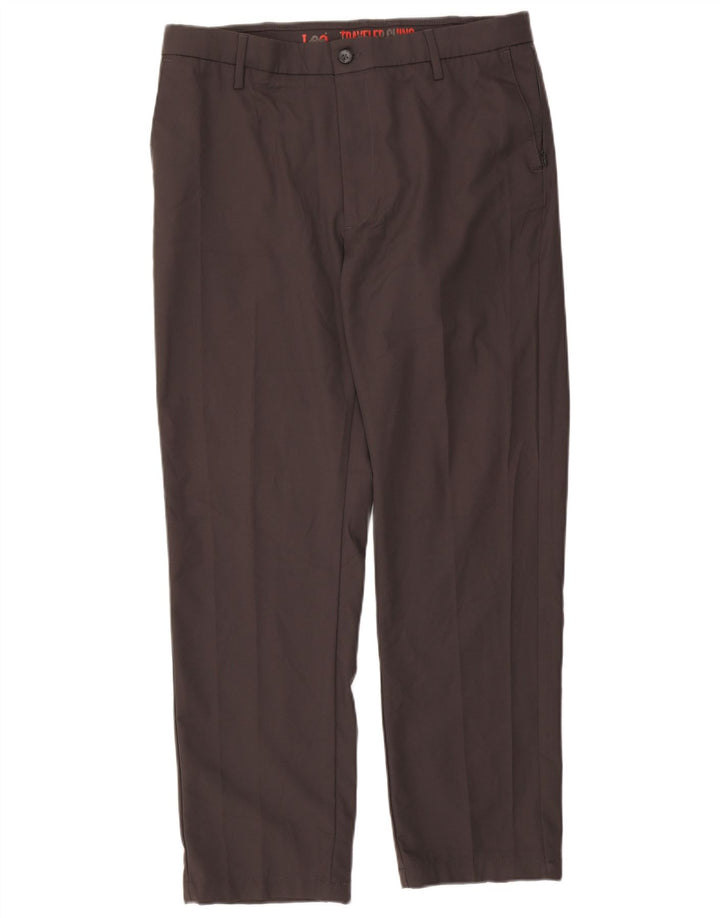 LEE Pantalón chino recto de viaje para hombre W36 L32 Poliéster gris
