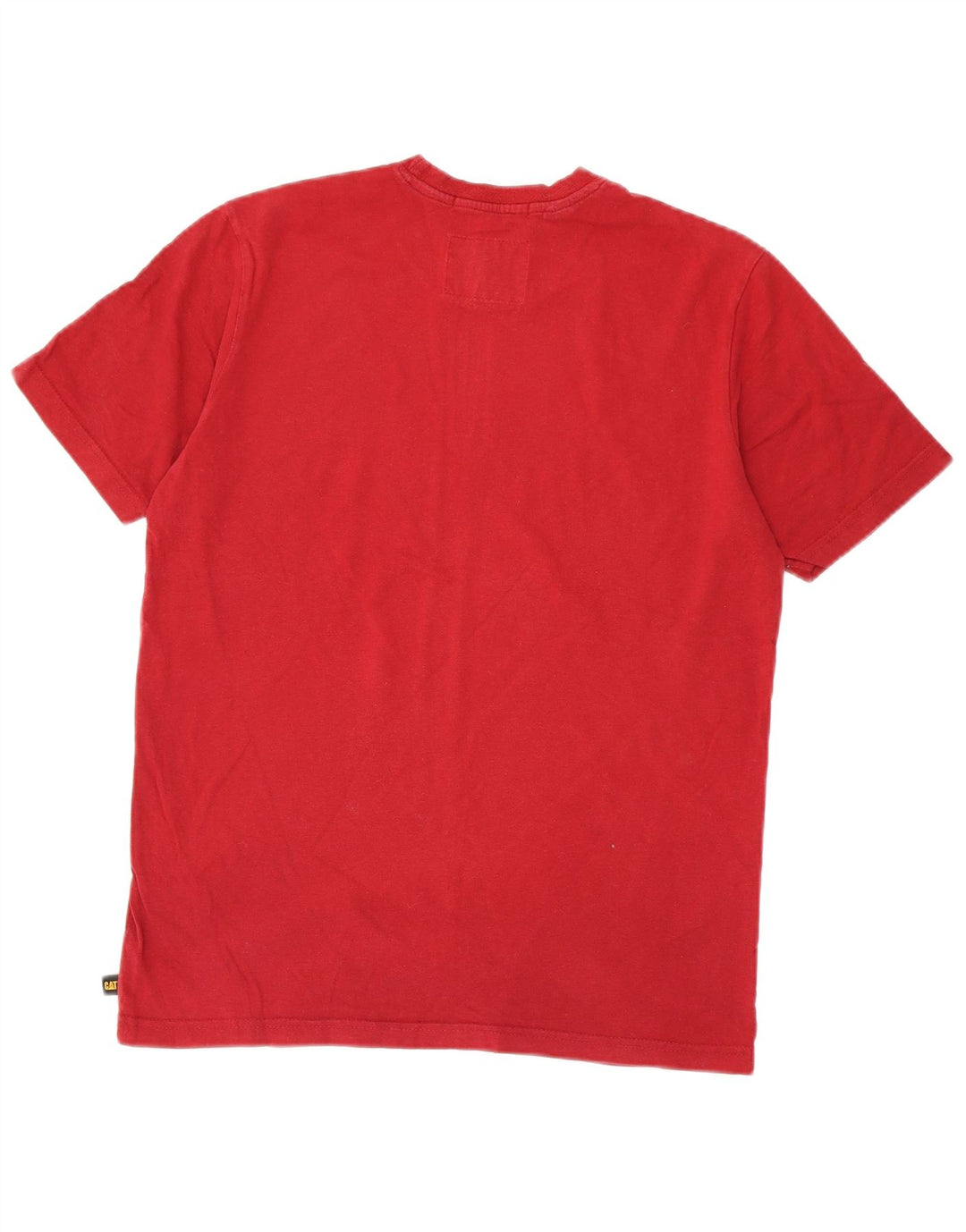 CAT Camiseta gráfica para hombre Top pequeño de algodón rojo