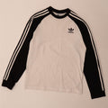 Adidas Hombre Top Manga Larga Algodón Colorblock Medio Blanco