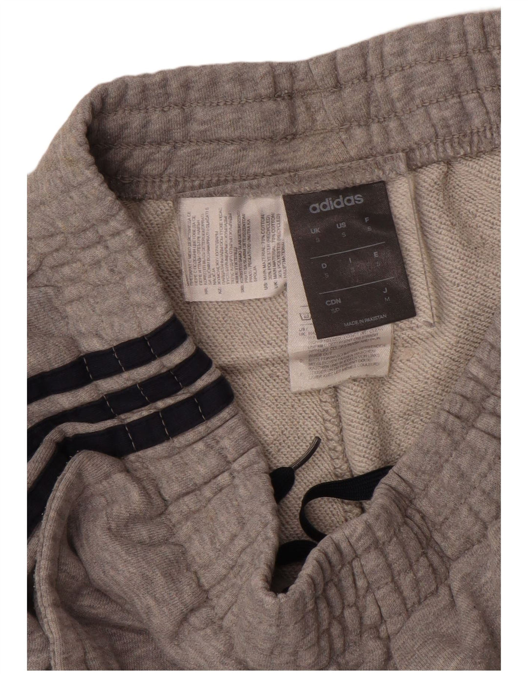 Pantalones cortos deportivos ADIDAS para hombre pequeños de algodón gris