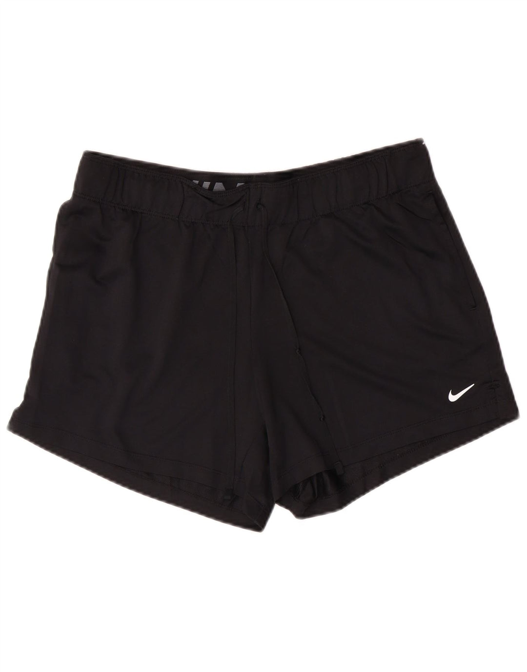 NIKE Pantalones cortos deportivos Dri Fit para mujer UK 14 Mediano Negro Poliéster