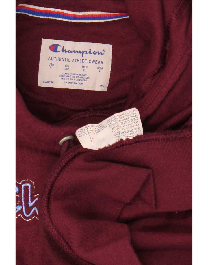 Champion Sudadera con capucha gráfica para hombre Jumper Small Borgoña Poliéster