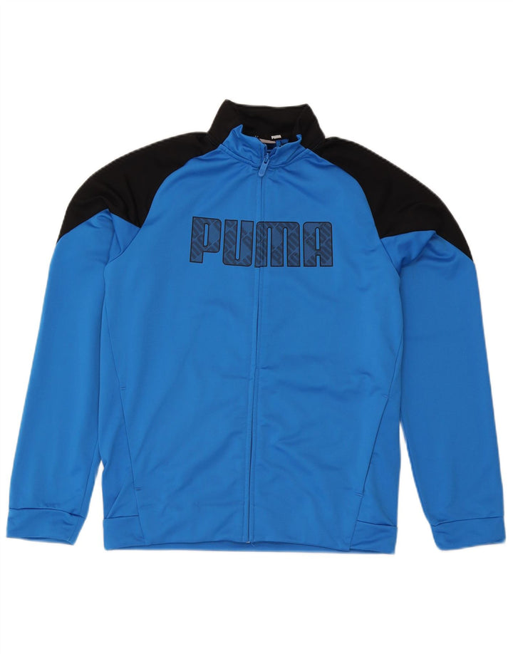 Puma - Chaqueta de chándal con gráfico para niños, 15-16 años, color azul