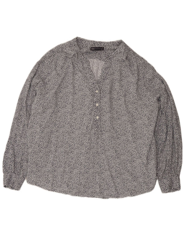 Marks & Spencer Blusa tipo jersey para mujer UK 20 2XL Blanco Estampado animal