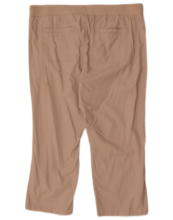 Marks & Spencer Pantalones Cortos Rectos para Mujer UK 20 2XL W40 L25 Beige