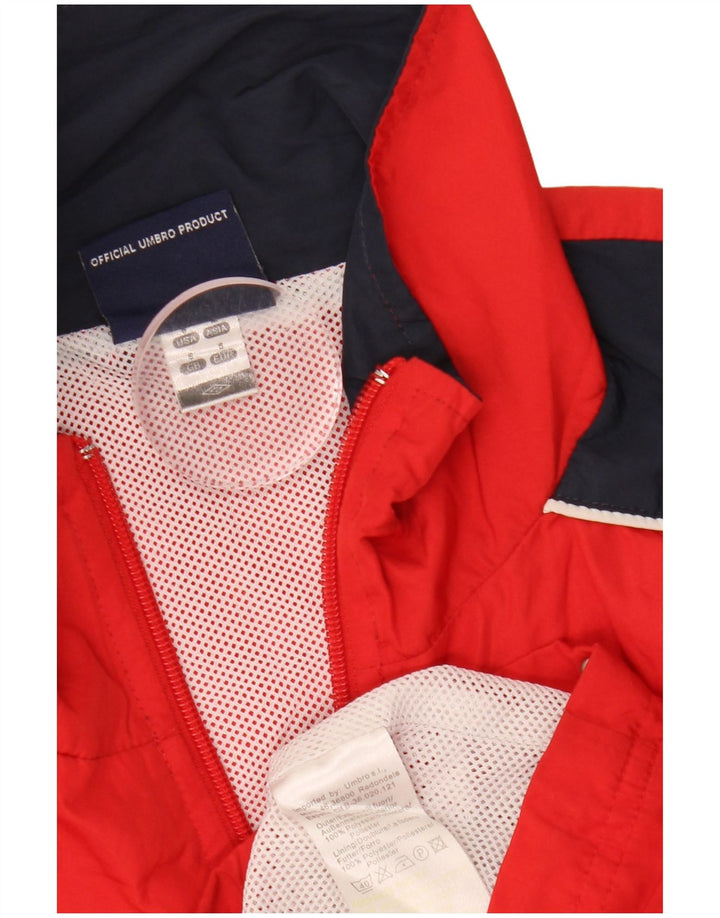 Umbro Hombre Chaqueta De Chándal Con Estampado Gráfico Pequeño Poliéster Color Block Rojo