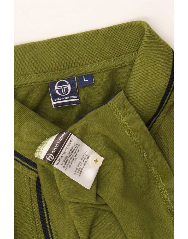 Sergio Tacchini Polo Hombre Grande Caqui Algodón