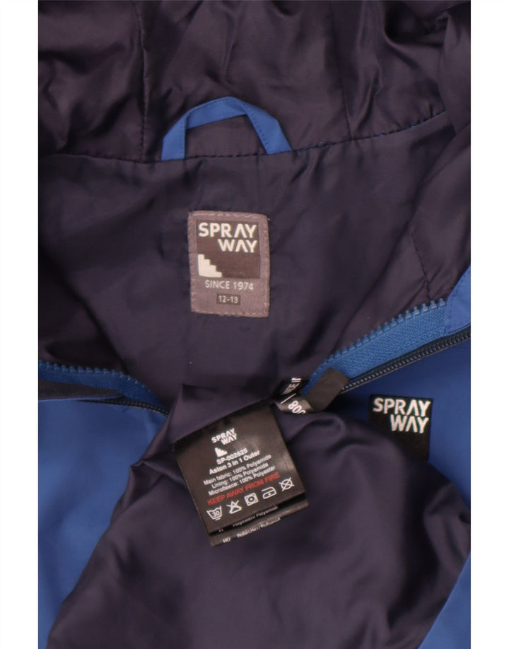 Sprayway Chubasquero con capucha para niño 12-13 años Poliamida azul