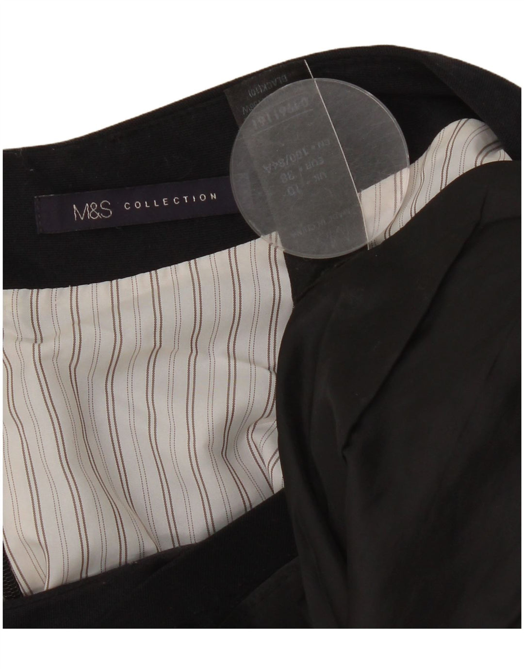 Marks & Spencer Vestido ajustado para mujer UK 10 Pequeño Poliéster negro