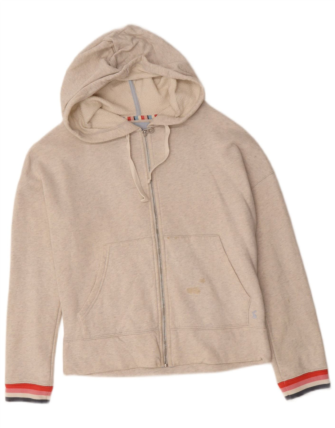Joules Suéter con capucha y cremallera extragrande para mujer UK 10 Small Beige Poliéster