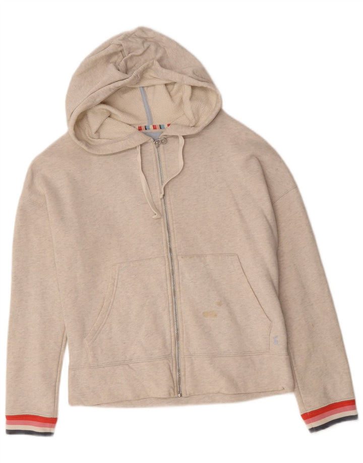 Joules Suéter con capucha y cremallera extragrande para mujer UK 10 Small Beige Poliéster