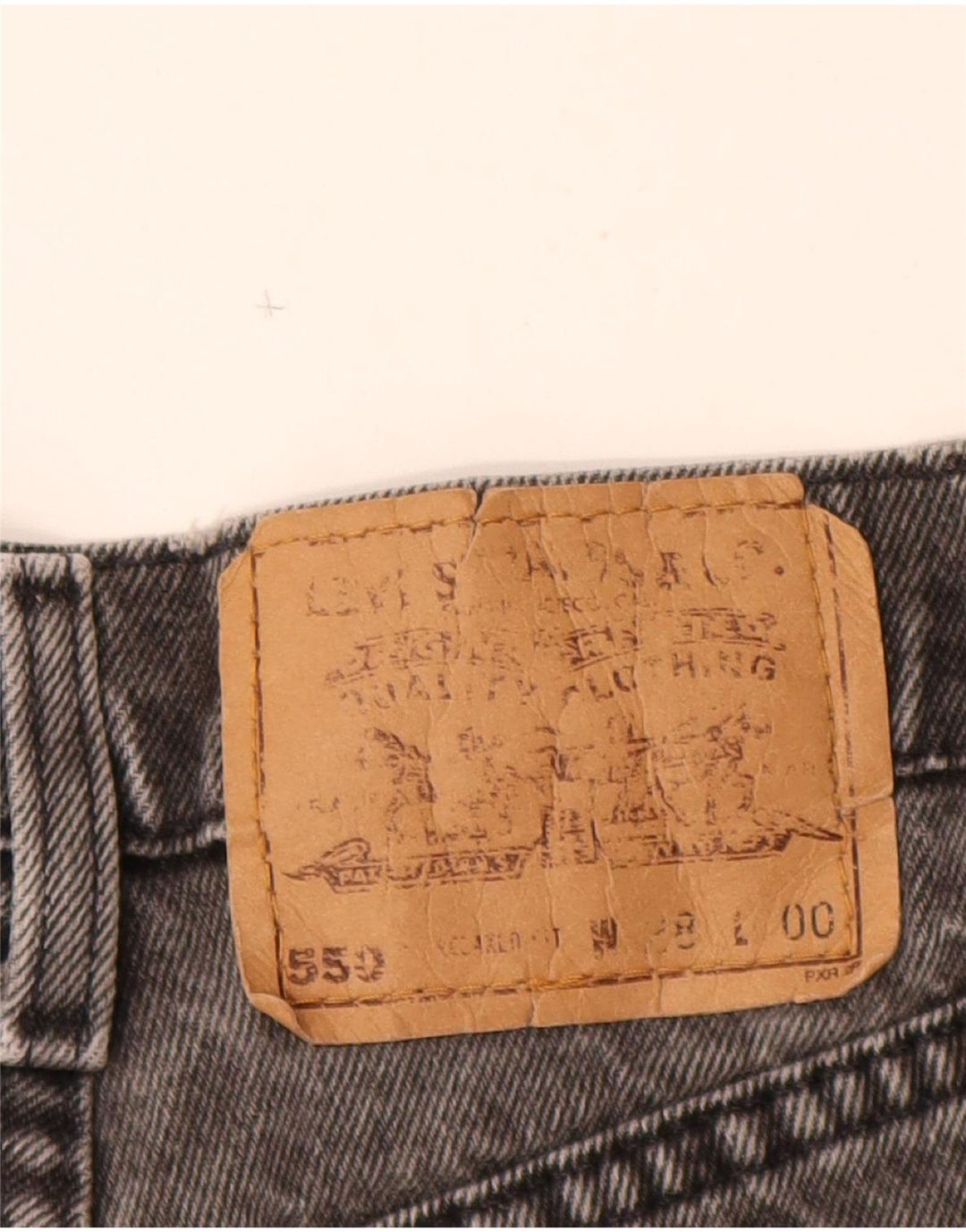 Levi's Pantalones cortos de mezclilla de cintura alta 550 para mujer W28 Gris medio