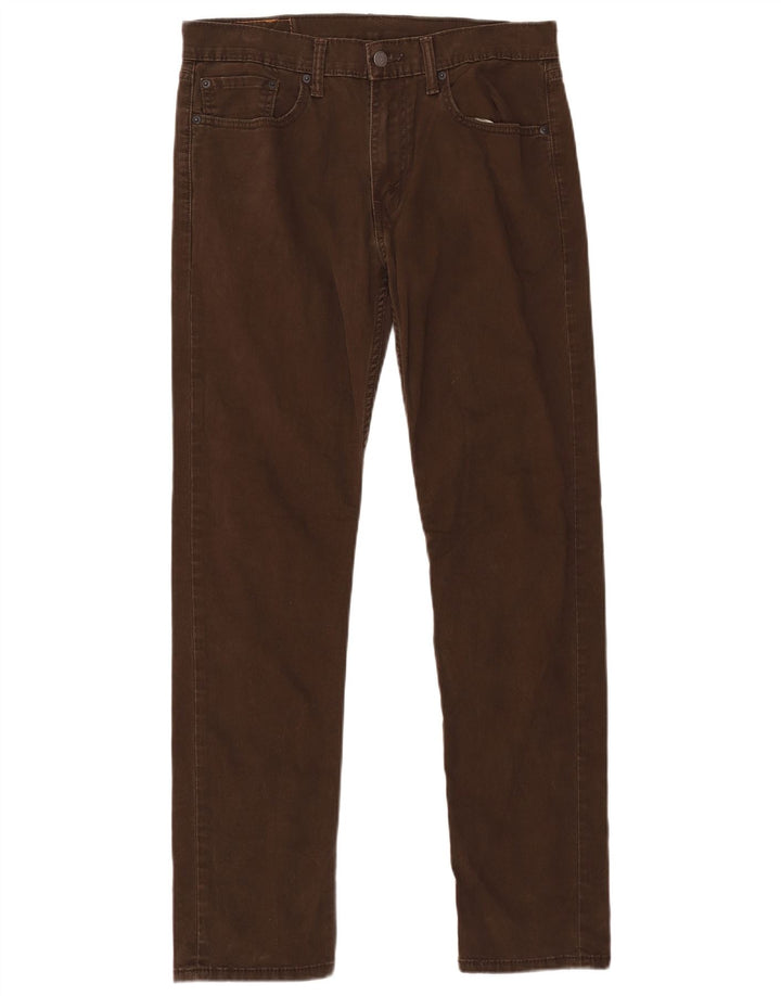 LEVI'S Mens 502 Slim Tapered Jeans W32 L34 Algodón Marrón