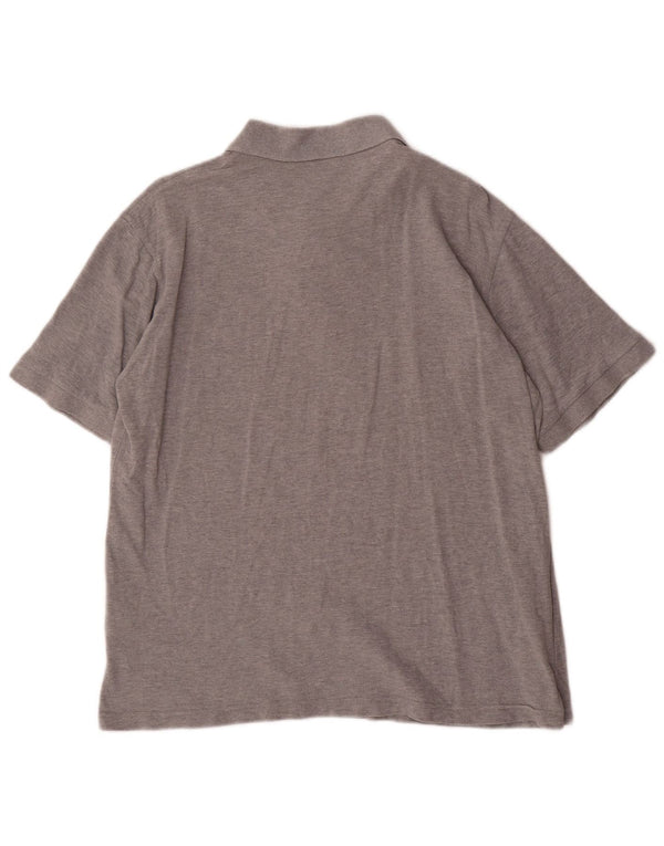 DOCKERS Polo Caqui Para Hombre Algodón Moteado Gris Medio
