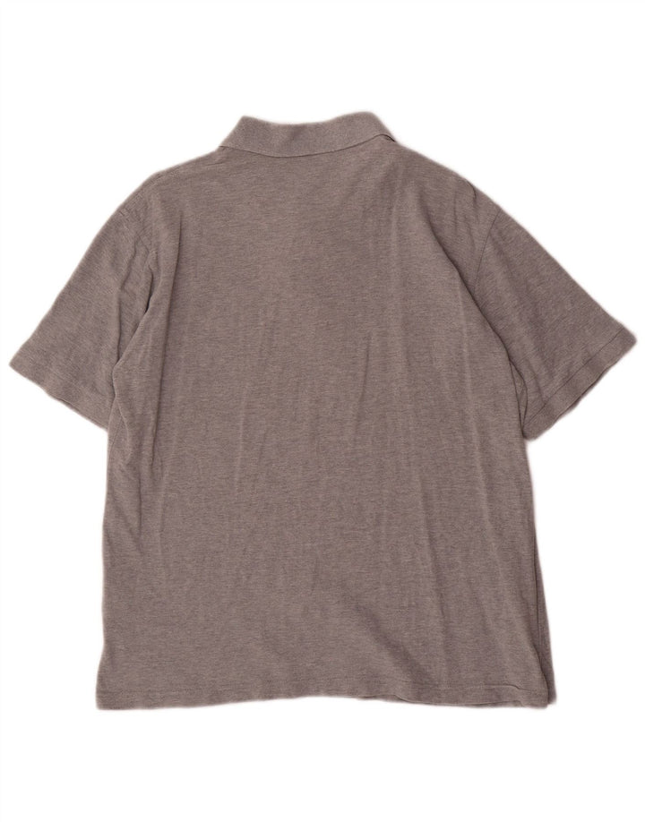 DOCKERS Polo Caqui Para Hombre Algodón Moteado Gris Medio