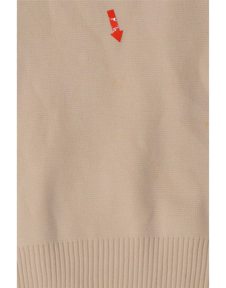 Zara Hombre Camiseta Sin Mangas Sin Mangas Grande Algodón Blanco Roto