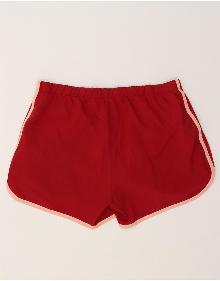 ADIDAS Pantalones cortos deportivos Climalite para mujer Reino Unido 14 Grande Poliéster rojo