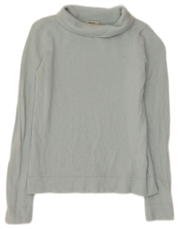 Hobbs Suéter corto con cuello vuelto para mujer UK 4 XS Lana azul