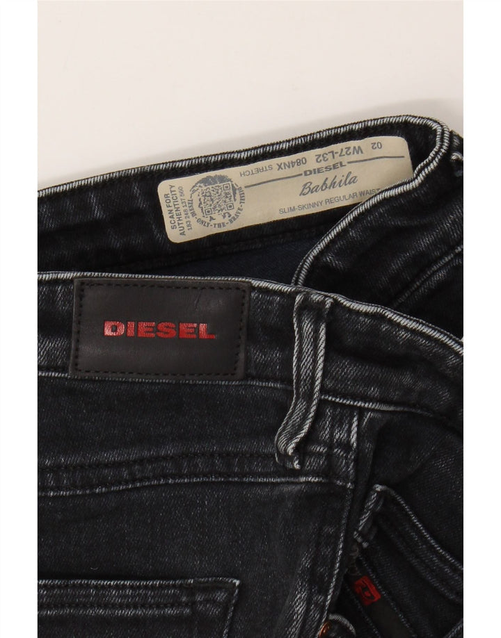 DIESEL Vaqueros ajustados y ajustados Babhila de corte regular para mujer W27 L27 Algodón negro