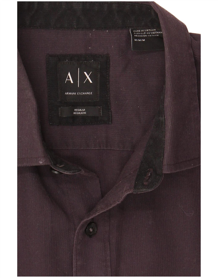 Armani Exchange Camisa Regular Fit para Hombre Algodón Negro Mediano