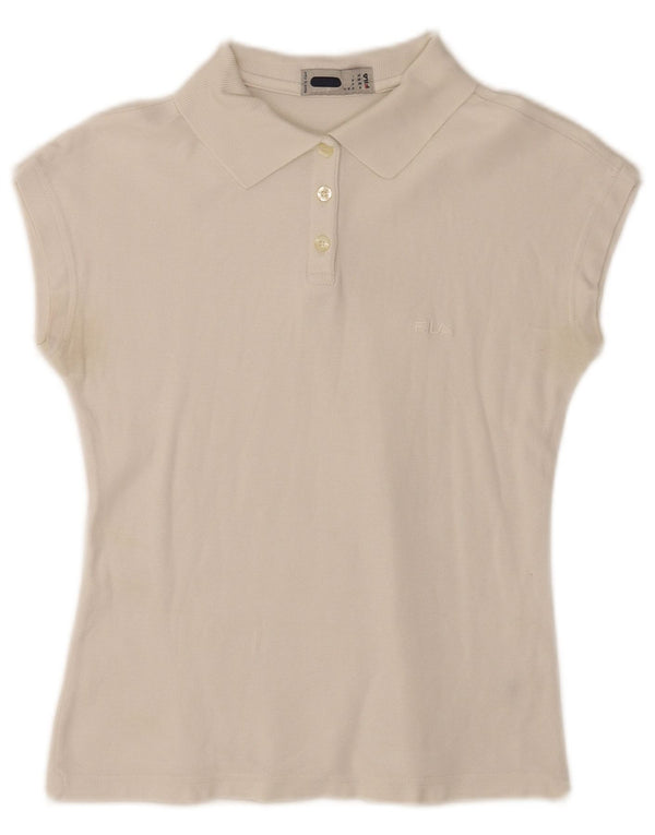 Fila Polo Sin Mangas Mujer IT 42 Medium Blanco
