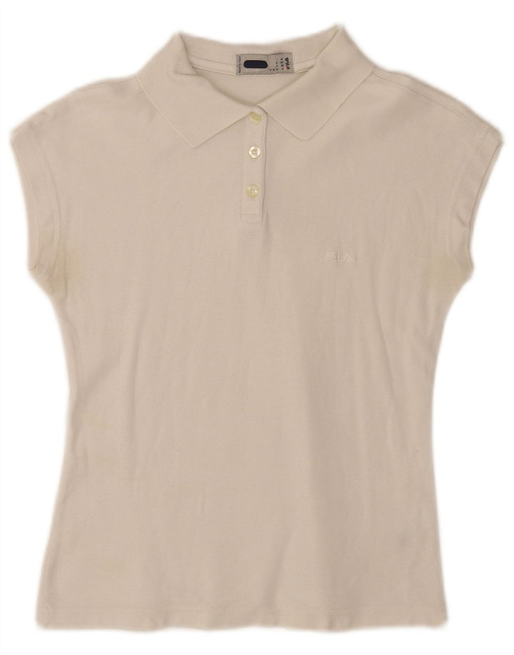 Fila Polo Sin Mangas Mujer IT 42 Medium Blanco