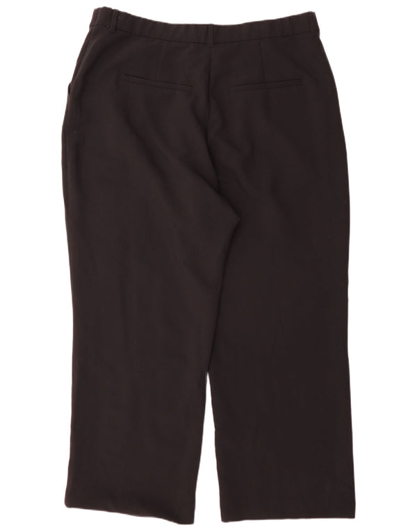 Abercrombie & Fitch Pantalones chinos de cintura alta para mujer UK 18 XL W34 L30 Negro