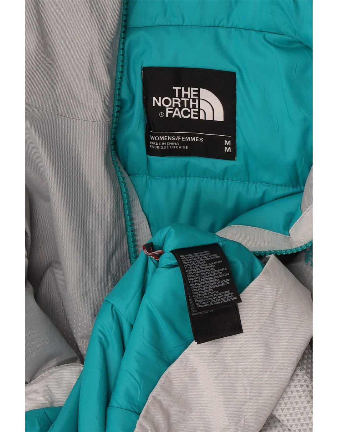 Chaqueta impermeable con capucha para mujer The North Face UK 44 Gris medio Colorblock