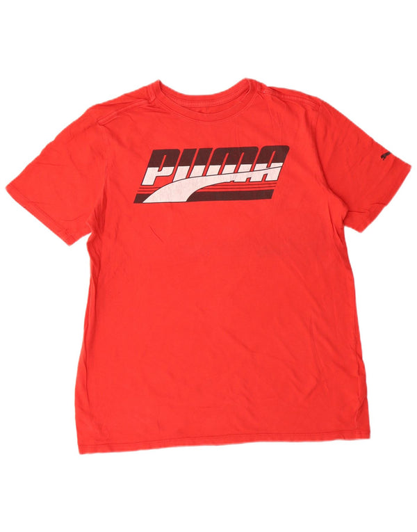 Puma Camiseta gráfica para hombre Top Small Red Cotton
