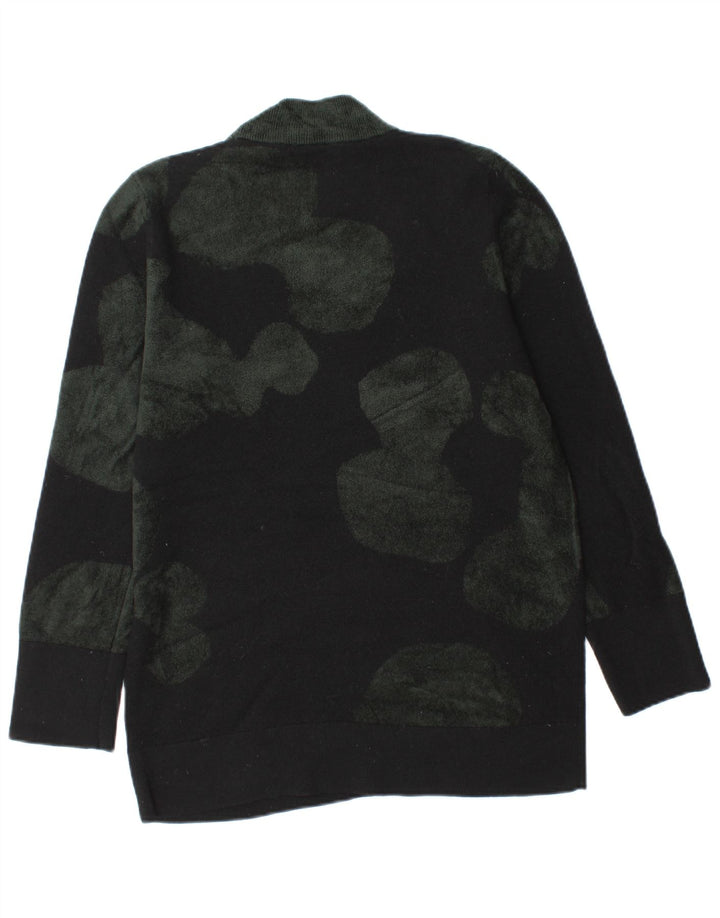 Cos Suéter tipo jersey con cuello alto para mujer UK 10 Small Black Colourblock Wool