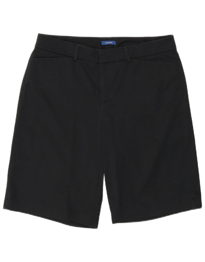 Dockers Pantalones Cortos Casuales para Mujer Grande W36 Algodón Negro