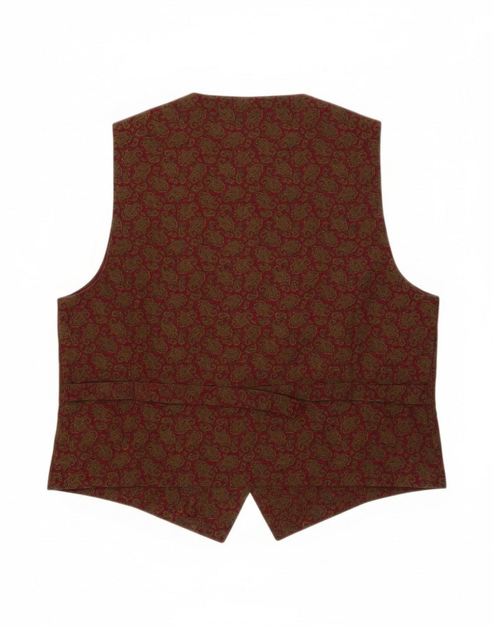 Chaleco vintage para hombre grande caqui paisley