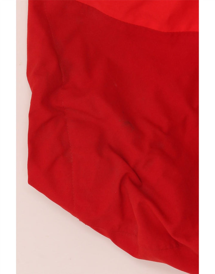 Adidas Chaqueta impermeable con capucha para hombre UK 42/44 Large Red Colourblock Poliéster