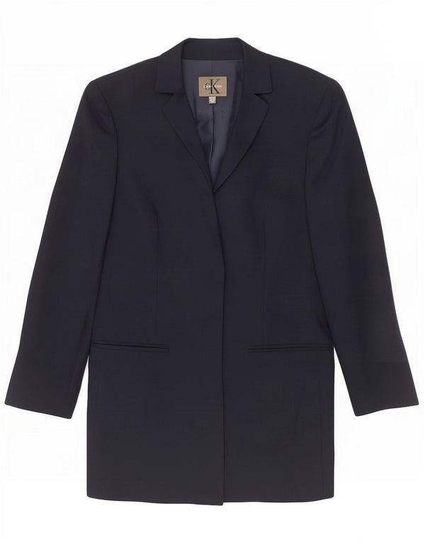 Chaqueta tipo blazer larga para mujer Calvin Klein EU 40 Azul marino mediano
