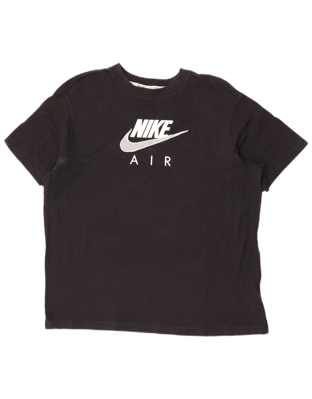 Nike Camiseta gráfica para hombre Top mediano de algodón negro