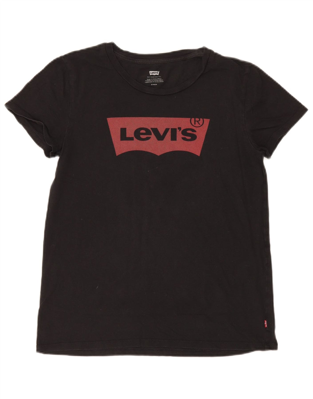 Levi's Camiseta gráfica para mujer Top UK 10 Small Black