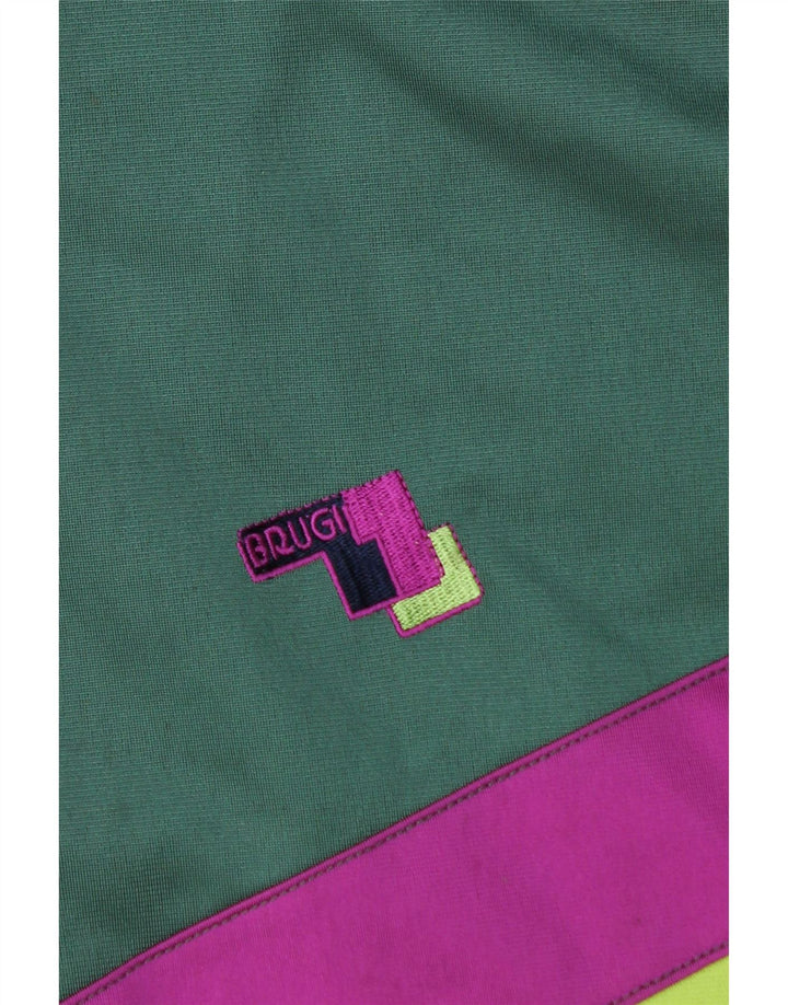 Brugi Hombre Chándal Top Chaqueta XL Verde Colorblock