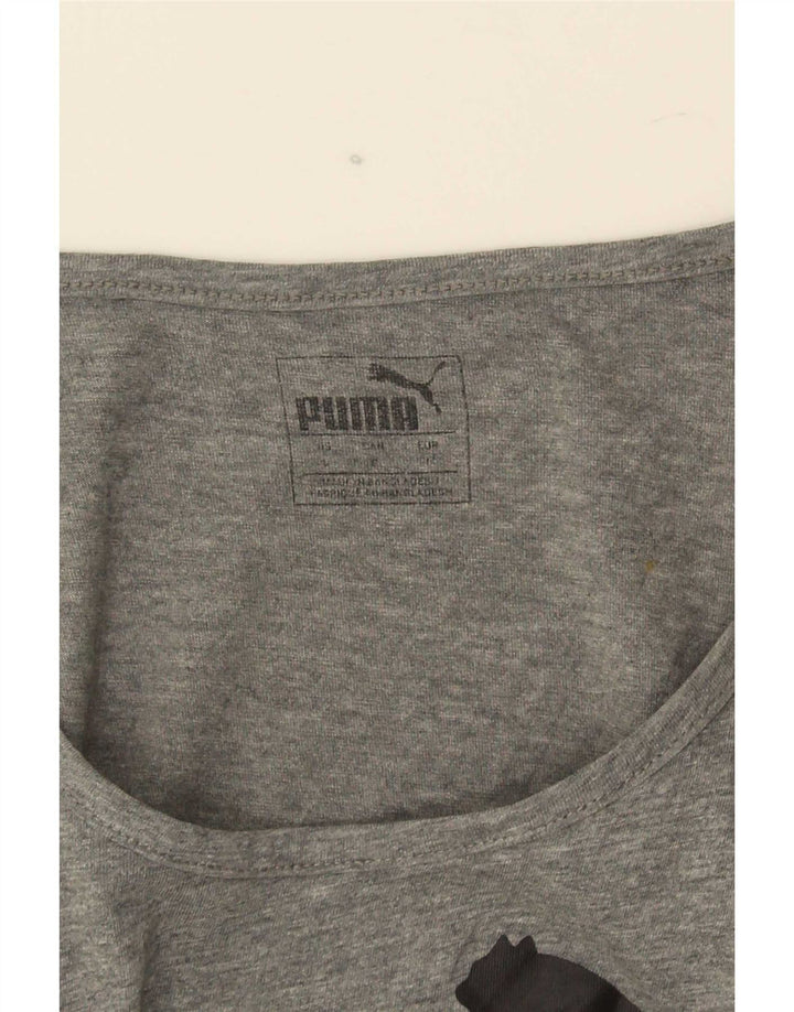 Camiseta Puma Graphic Vest Para Hombre Gris Medio Moteado