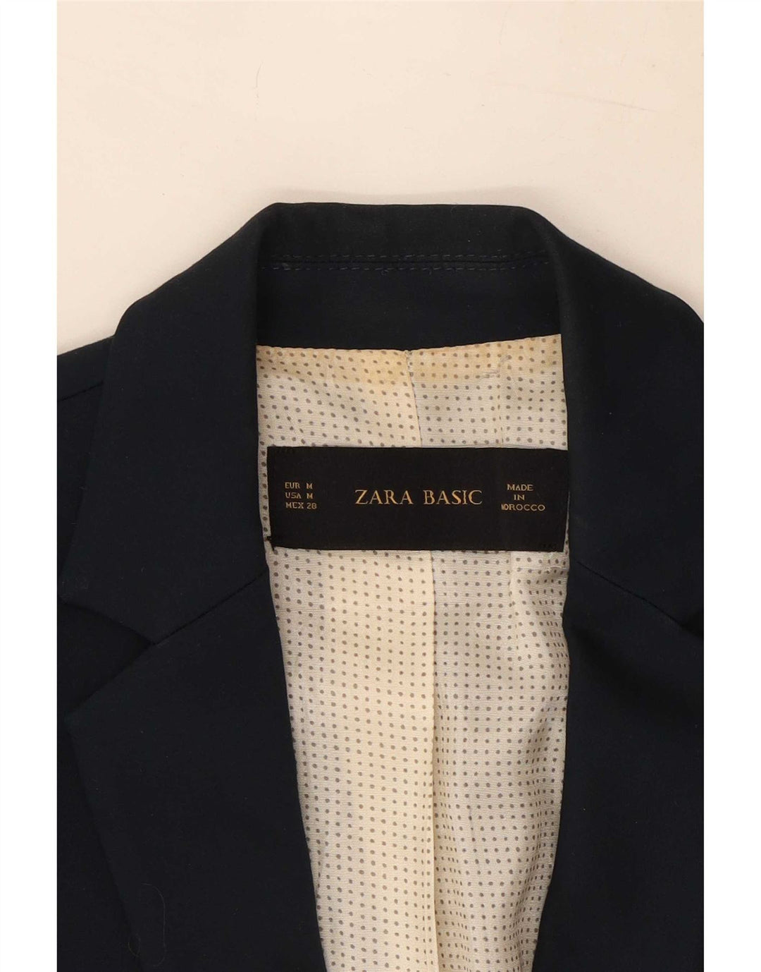 Zara - Chaqueta tipo blazer con 1 botón para mujer, Reino Unido 40, algodón azul marino mediano