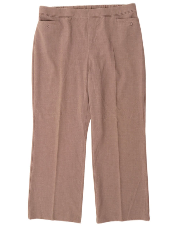 Marks & Spencer Pantalones Casuales Rectos para Mujer UK 40 Large W36 L29 Gris