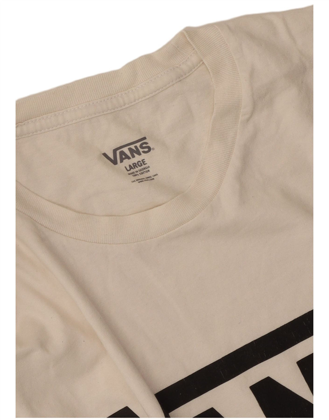 Vans - Camiseta gráfica para hombre, talla grande, algodón blanco