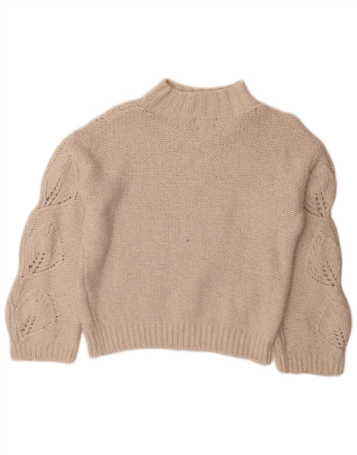 Massimo Dutti Jersey con Cuello Alto para Mujer UK 4 XS Off White