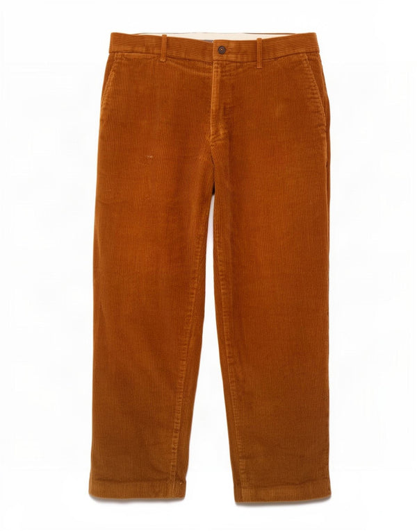 Marks & Spencer Pantalones rectos de pana para hombre W36 L29 Algodón marrón