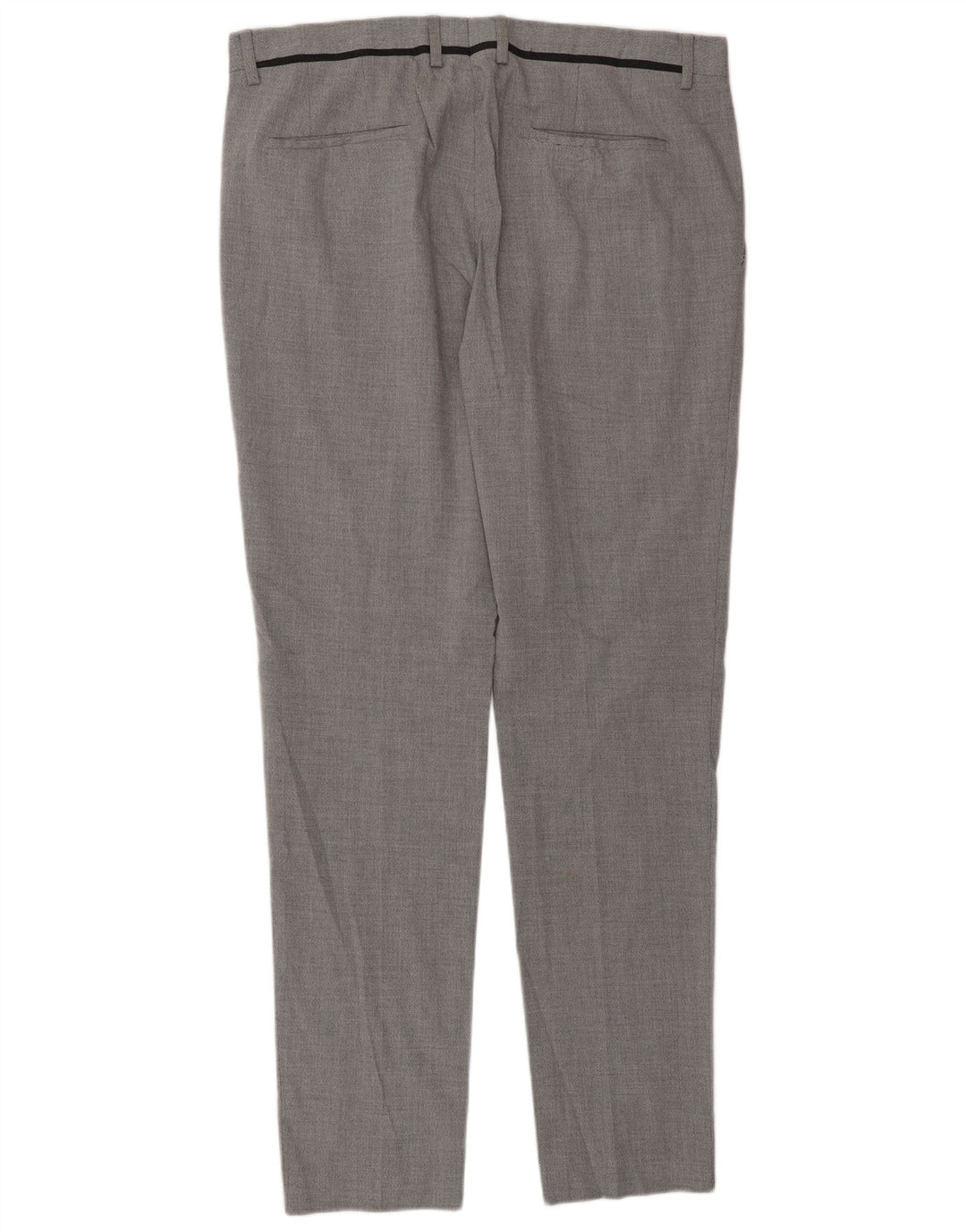 Zara Pantalón de traje ajustado para hombre EU 46 XL W36 L33 Poliéster gris