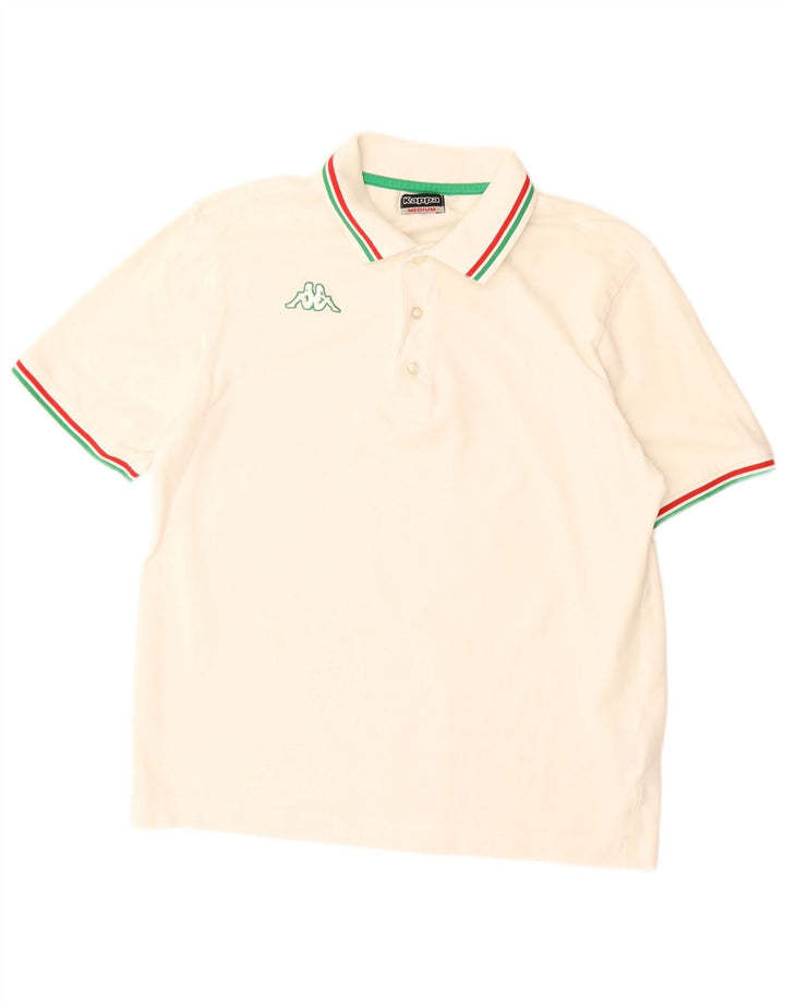 KAPPA Polo Hombre Mediano Off White Algodón