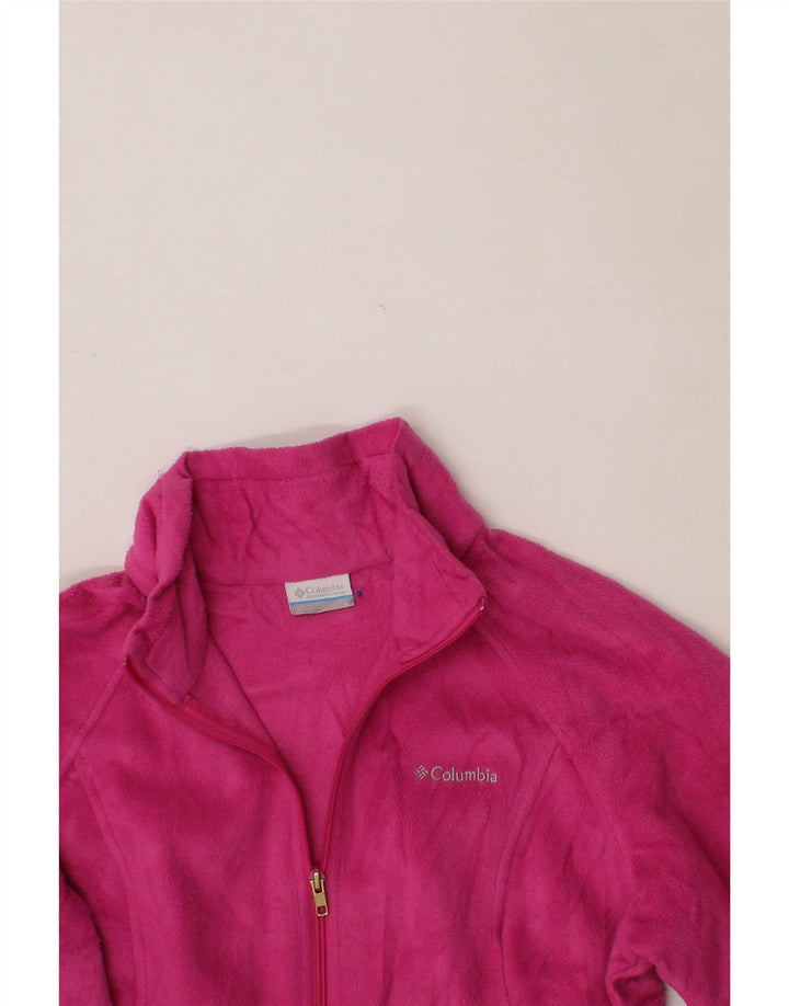 COLUMBIA Womens Fleece Jacket UK 16 Large Pink Polyester Vintage Columbia and Second-Hand Columbia from Messina Hembry 